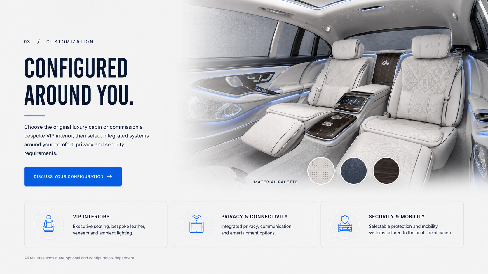Interior customization — website design concept