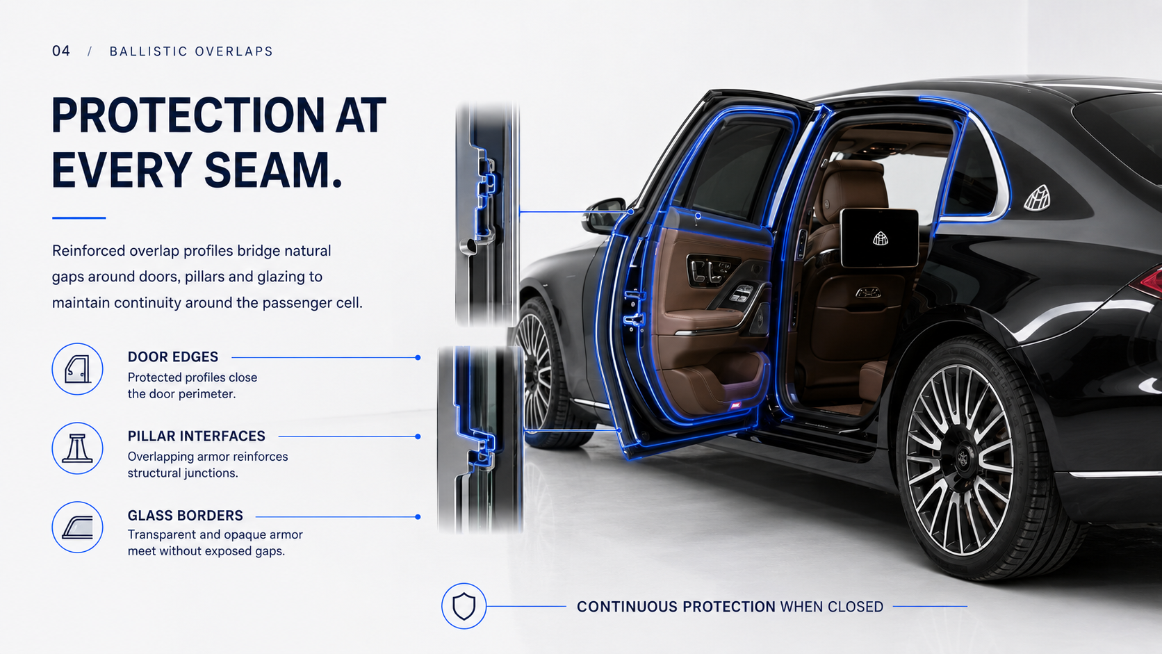 Door and pillar overlaps — website design concept