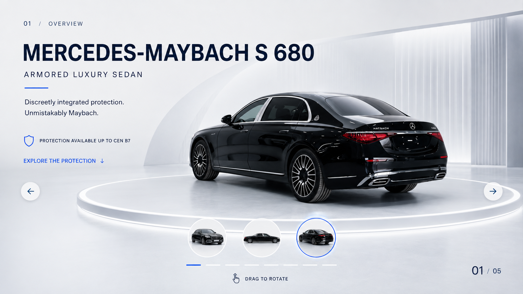 Alternative product overview — website design concept
