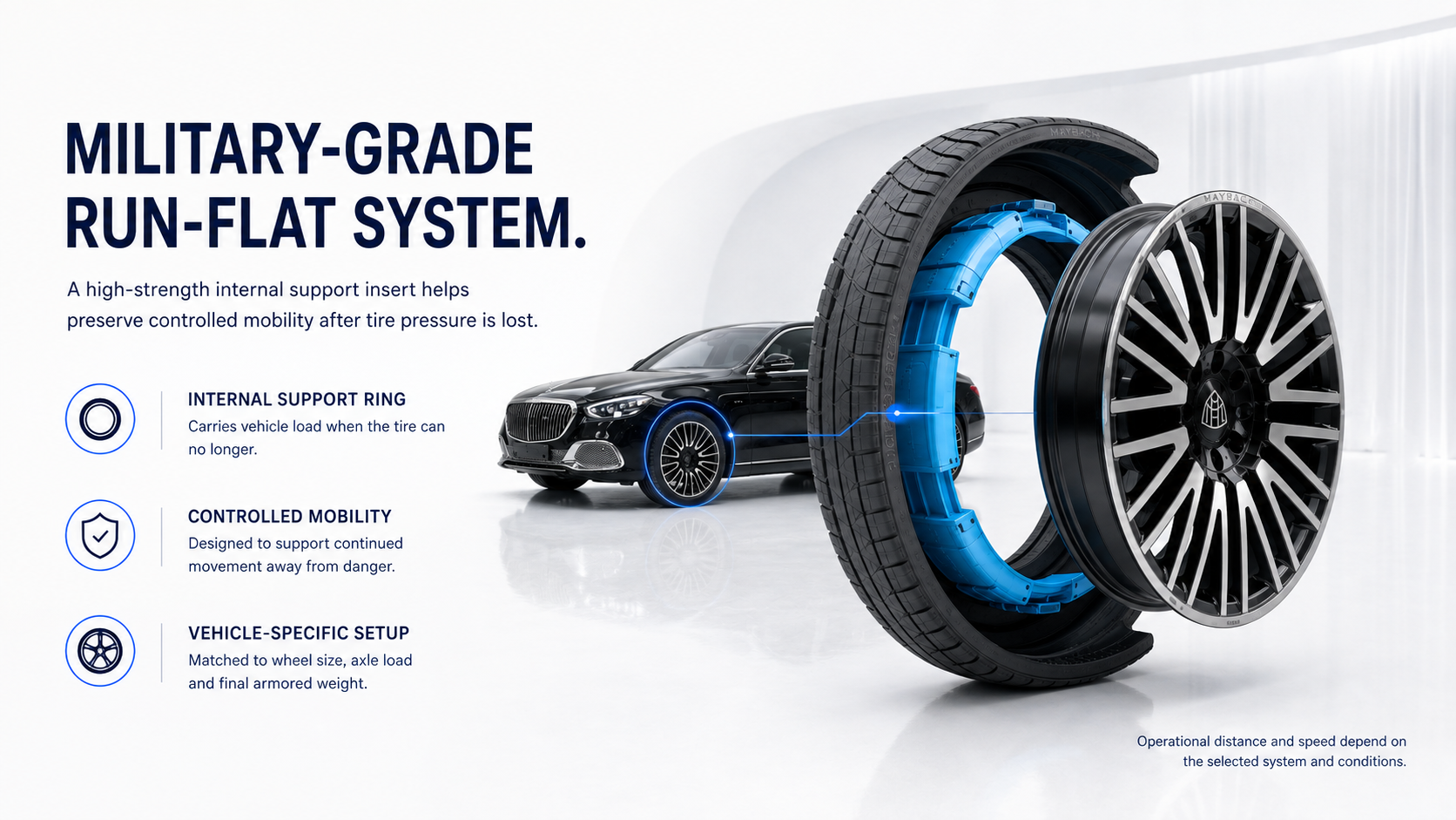 Run-flat system — website design concept